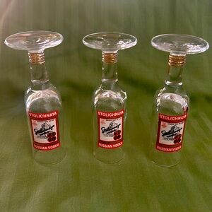 Vintage Stolichnaya Russian Shot Glasses